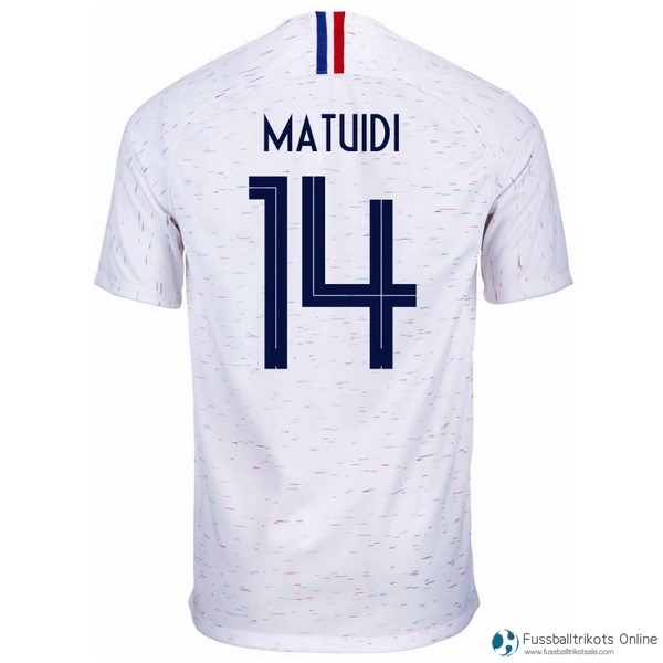 Frankreich Trikot Auswarts Matuidi 2018 Weiß Fussballtrikots Günstig